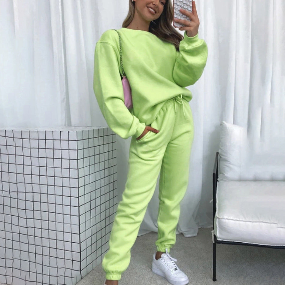 Street Wave Women Oversized Loungewear Set In Soft Fleece For Cozy Home Comfort Everyday