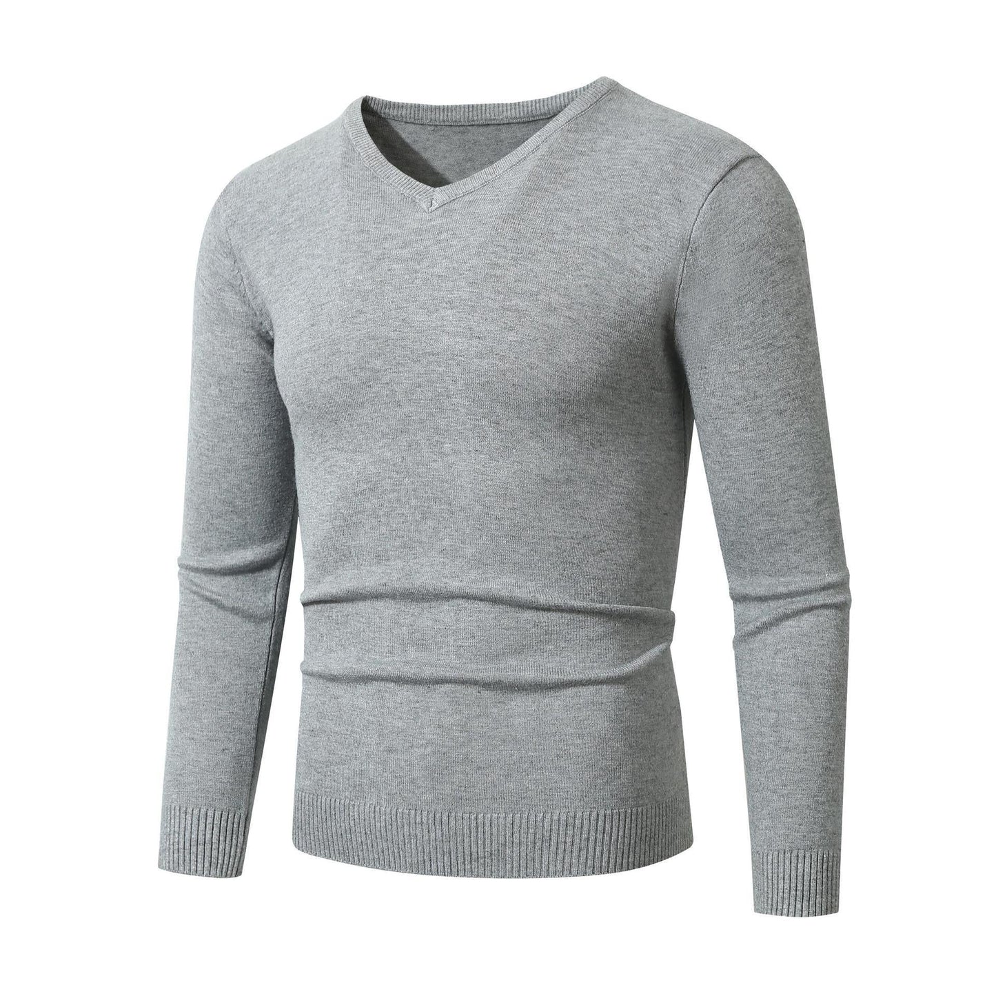Street-Wave Mens Elegant V Neck Sweater In Soft Cotton For All Day Comfort And Classic Wardrobe Essential