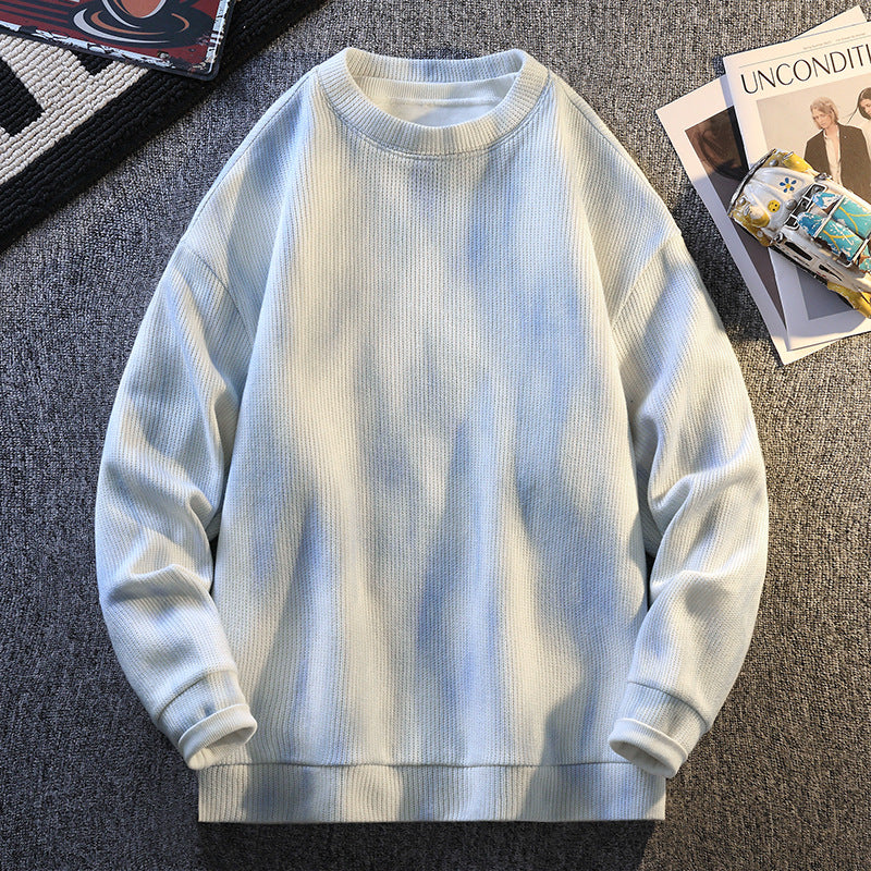 Street-Wave Ribbed Sweatshirt For Women With Comfortable Relaxed Fit For Everyday Casual Wear