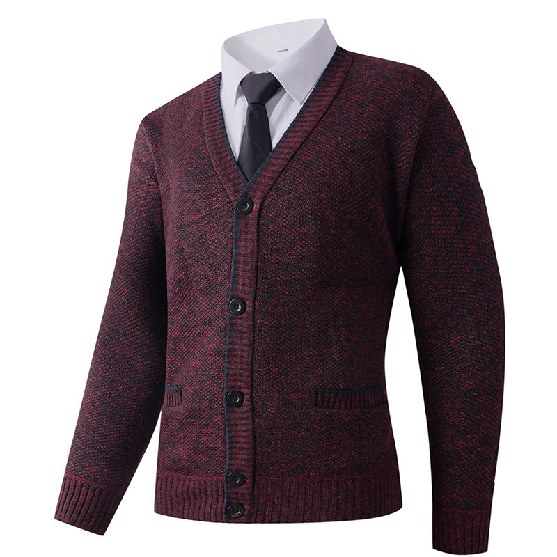 Streetwave Men's V Neck Cardigan Versatile Classic Knitwear For Office And Casual