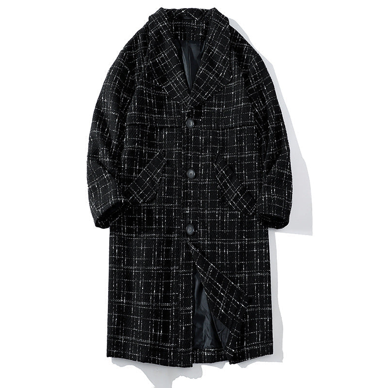 Street Wave Womens Checkered Coat With Elegant Cut For A Chic Cozy Look In Autumn