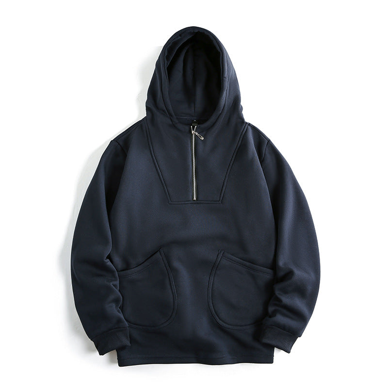 Mens Hoodie With Innovative Zip Front For All Day Comfort From Street Wave Brand