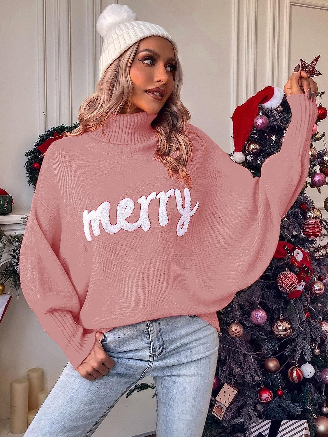 Street-wave Womens Oversized Turtleneck Sweater For Winter Warmth And Cozy Comfort