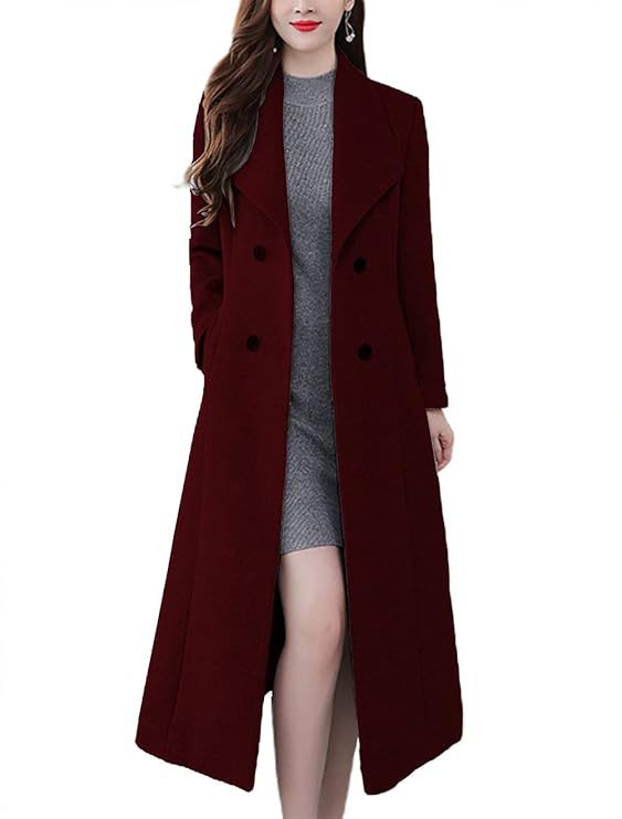 Street-Wave Women's Long Wool Coat for Elegant Warmth on Cold Days and Timeless Style