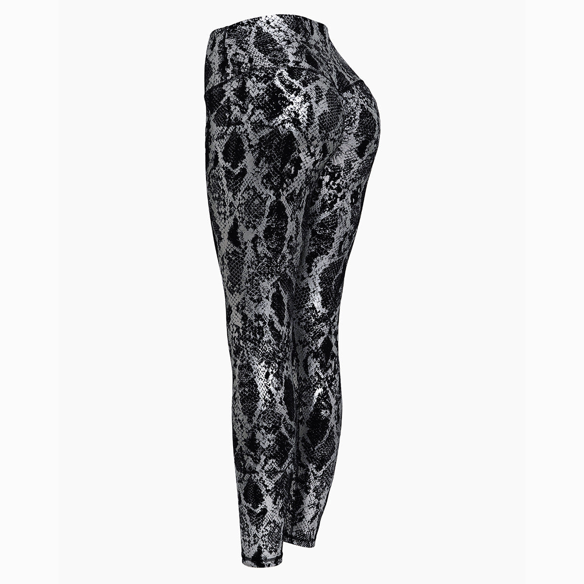 Street-wave Women Snake Print High Waist Leggings For Fitness And Everyday Comfort