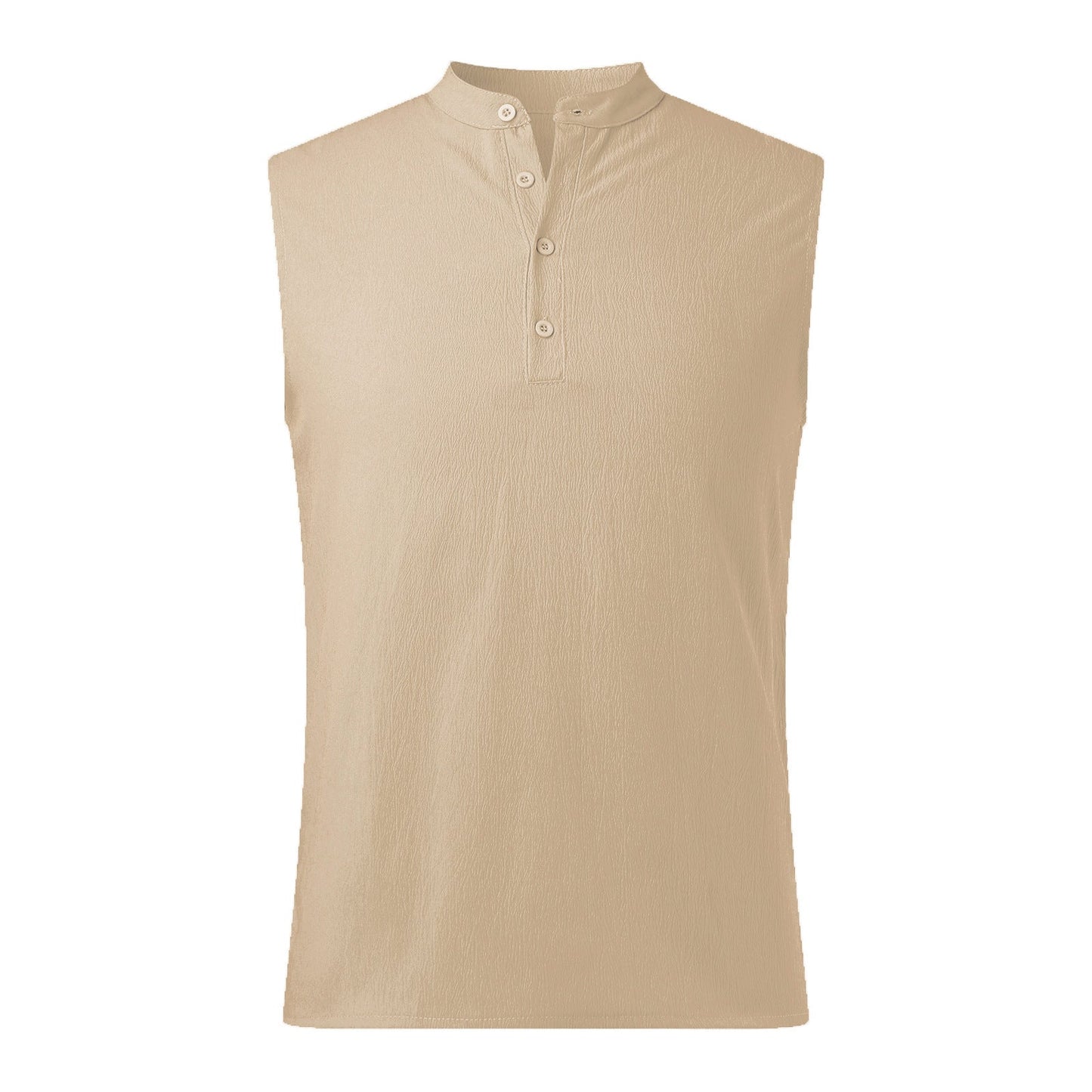 Street-wave Men's Sleeveless Henley Shirt Breathable Lightweight Performance Tee For Active Living