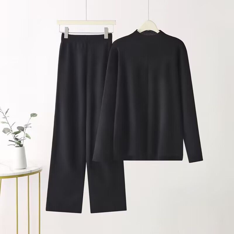 Street Wave Women Elegant Long Sleeve Top And Palazzo Pants Set For Any Occasion Perfect For Day Or Evening
