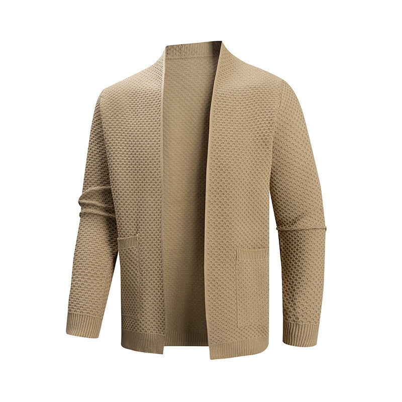 Streetwave Premium Mens Cardigan With Modern Textured Pattern And Practical Pockets For Men