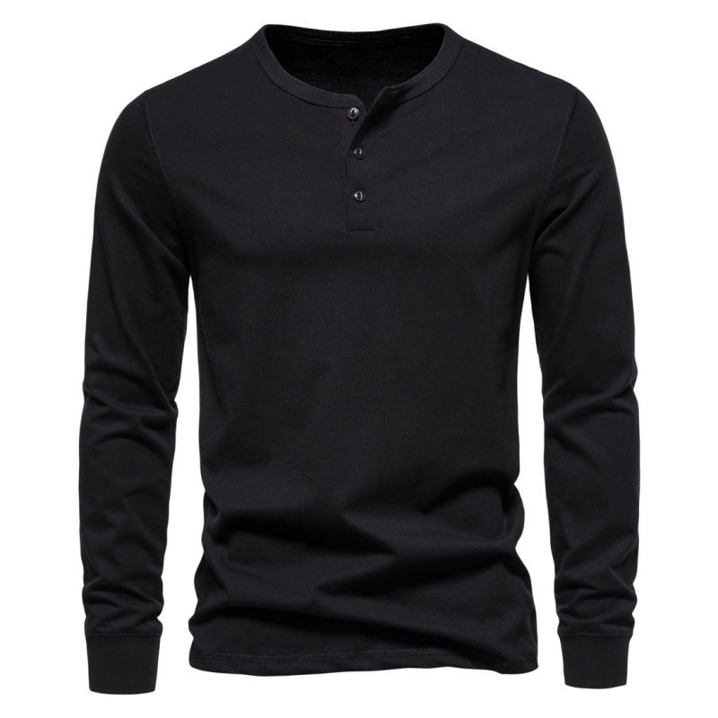 Street-wave Men's Long Sleeve Shirt With Button Closure For Breathable Comfort And Modern Design