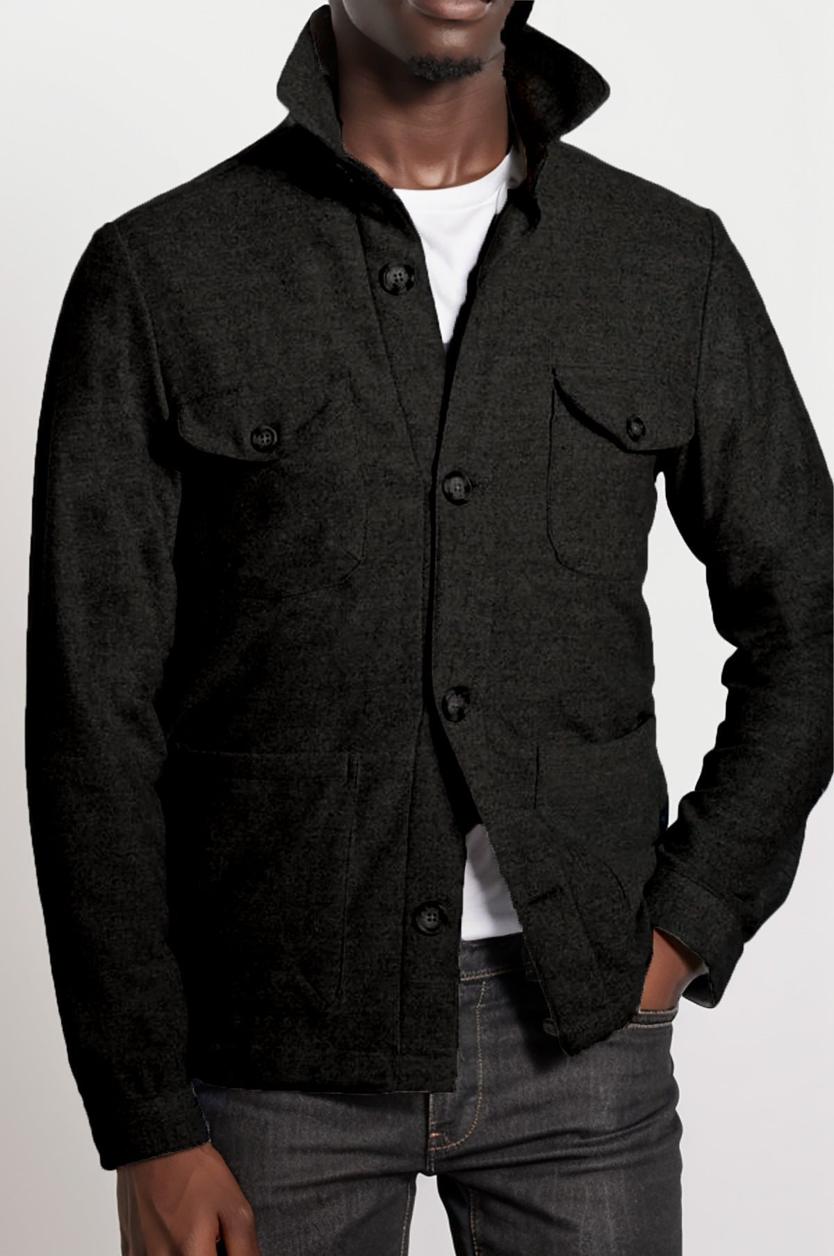 Mens Timeless Utility Jacket With Practical Pockets And Stand Collar Streetwave For Urban Men