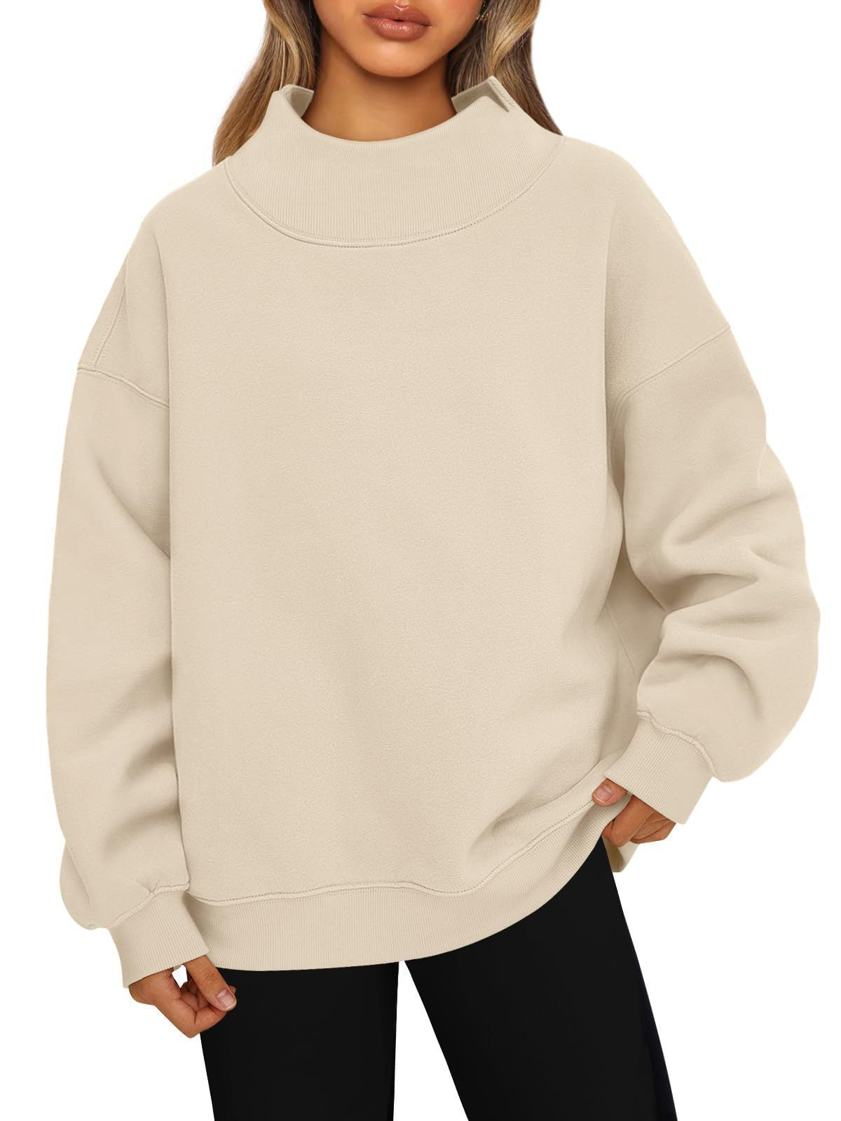Street Wave Womens High Collar Sweater Soft Cozy Knit For Everyday Style And Comfort