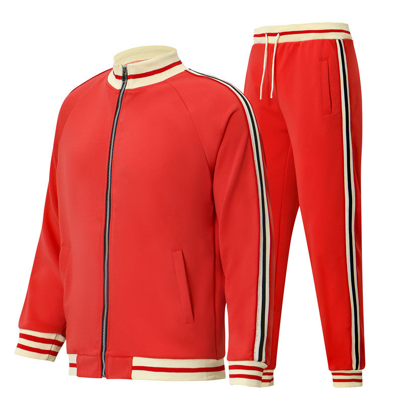 Street-wave Men's Tracksuit With Modern Design And Functional Details For Sports And Leisure