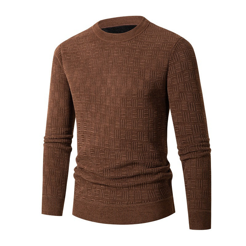 Men's Knit Sweater With Unique Texture Design From Street-wave For Modern Gentlemen Warmth