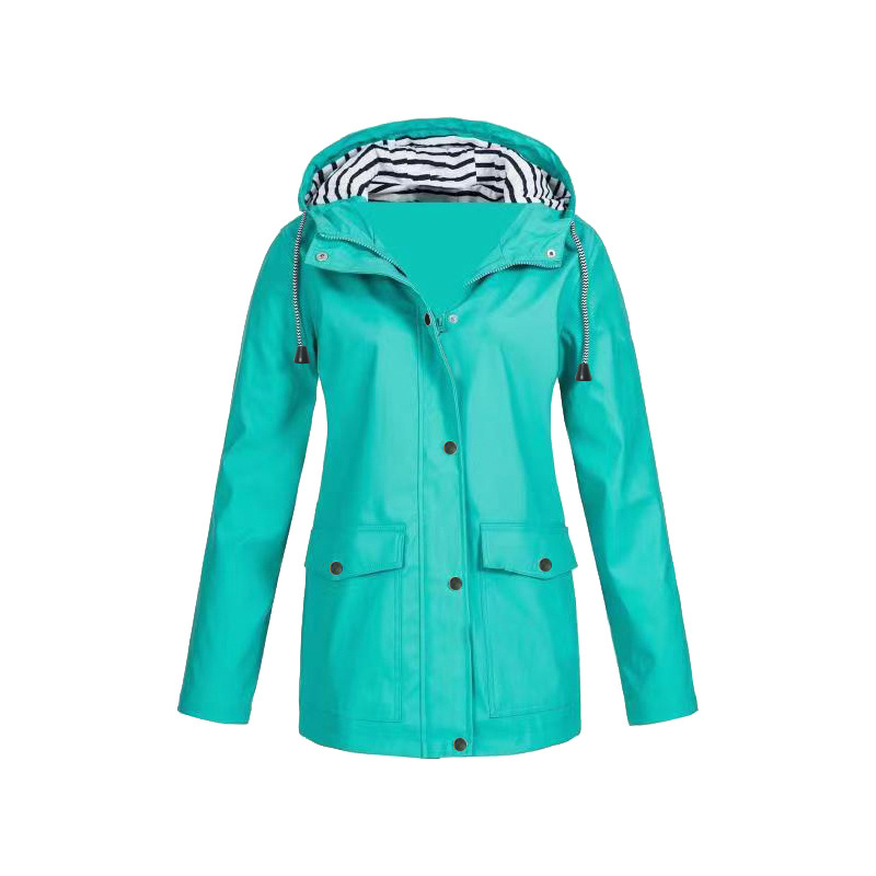 Street Wave Women's Waterproof Jacket With Hood Rainproof Outerwear For City Walks
