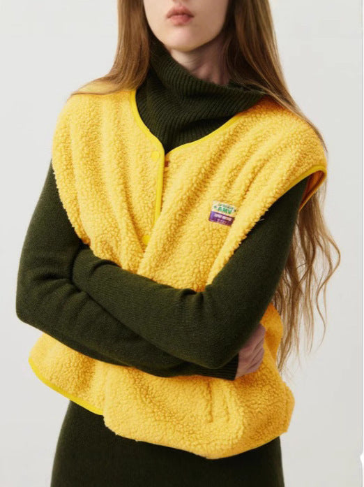 Street Wave Womens Fleece Lined Vest With Practical Pockets For Women Cozy Warmth And Style
