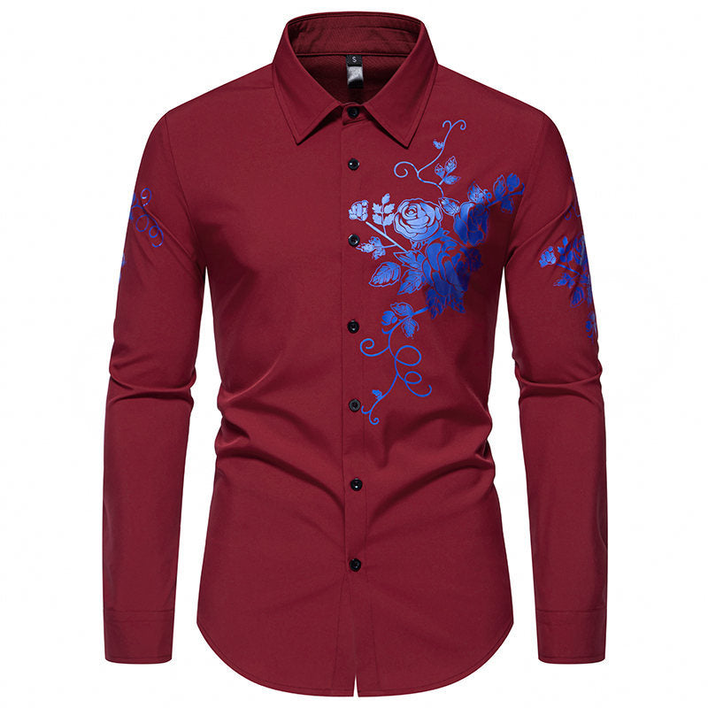 Streetwave Men's Floral Embroidered Shirt With Premium Comfort For Everyday Style
