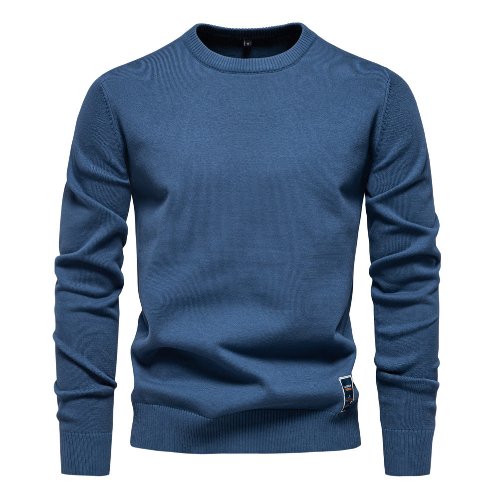 Mens Knit Sweater All Season Comfort Premium Cotton Blend Street-wave For Men Breathable Everyday Fit