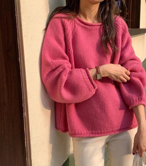 Street-wave Womens Knit Sweater Cozy Relaxed Silhouette With Modern Details For Women