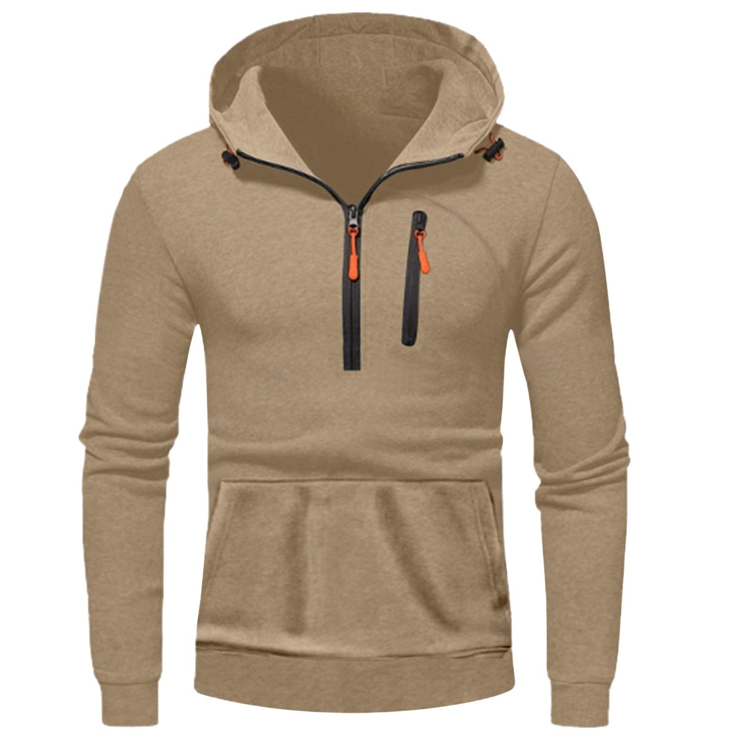 Street-Wave Half Zip Hoodie For Men Modern With Innovative Zipper For Active Comfort