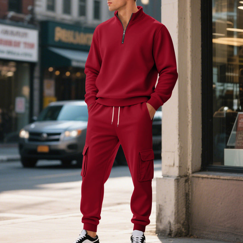 Street-wave Men's Sporty Leisure Set With Practical Pockets All Day Comfort Urban Style