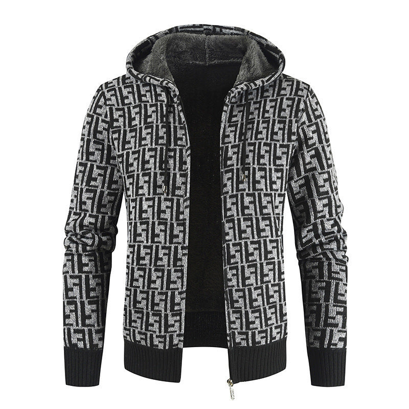 Street Wave Mens Warm Fleece Lined Hooded Jacket For Cold Days Cozy Comfort And Style