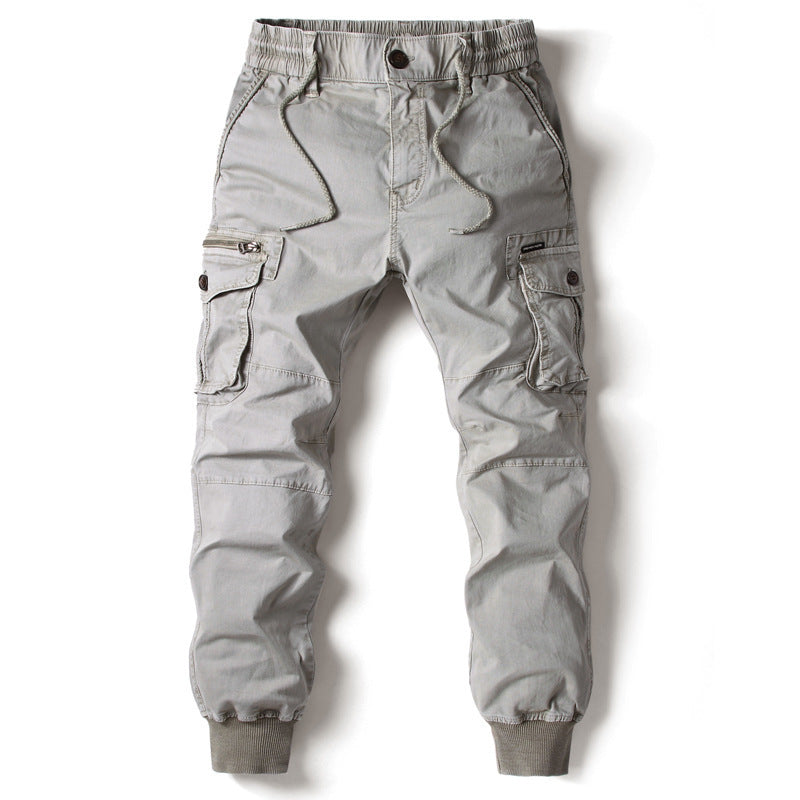 Street Wave Men's Cargo Joggers With Adjustable Waist And Versatile Pockets For Everyday Wear