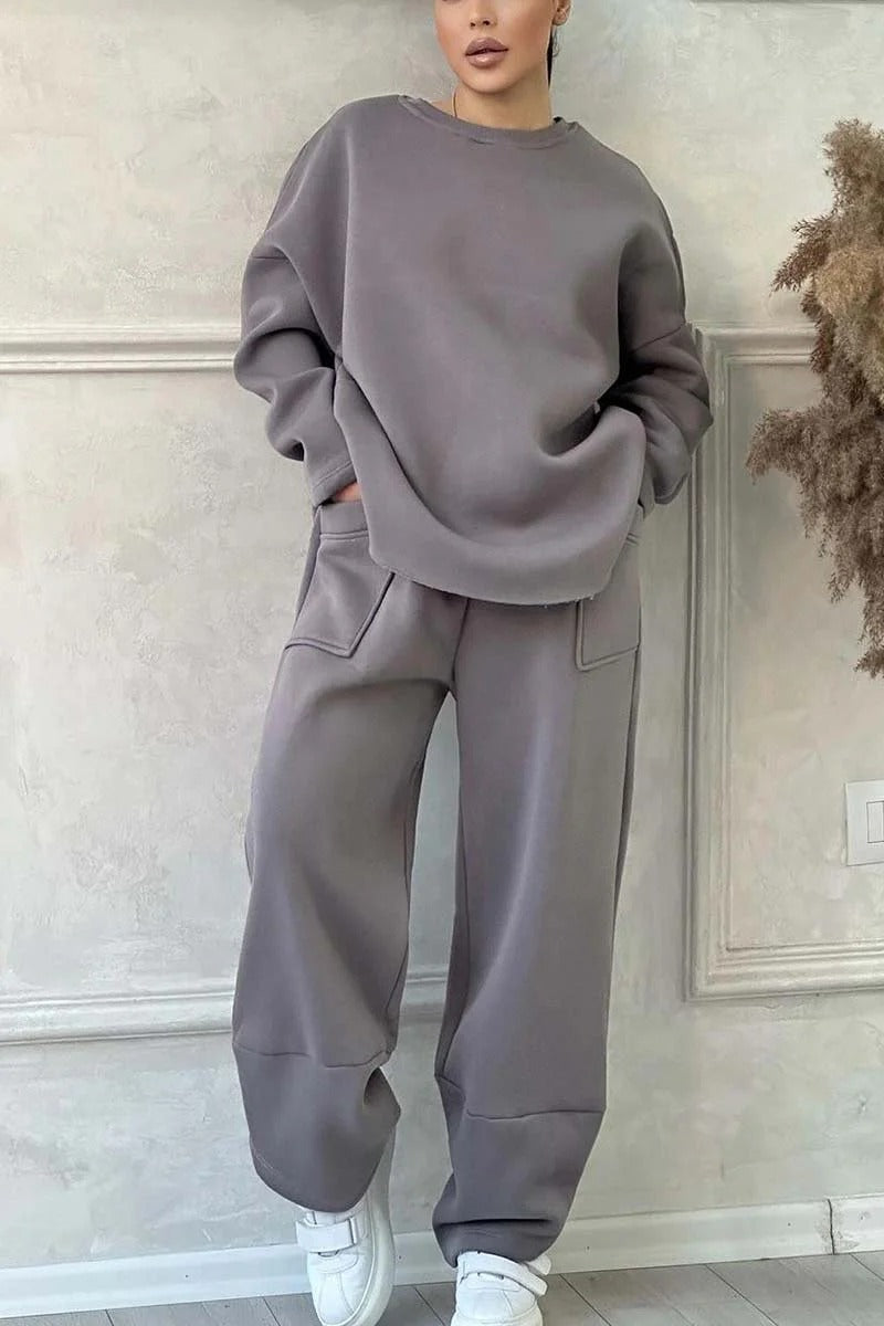 Womens Cozy Oversized Sweat Set Streetwave With Roomy Pockets And Comfortable Fit