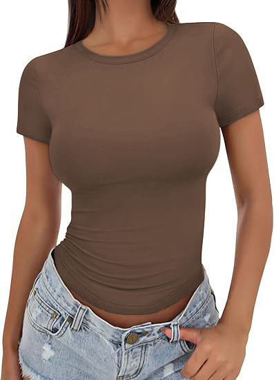 Street-Wave Crew Neck T Shirt For Women Wrinkle-Free Comfort Everyday Casual Soft Fabric