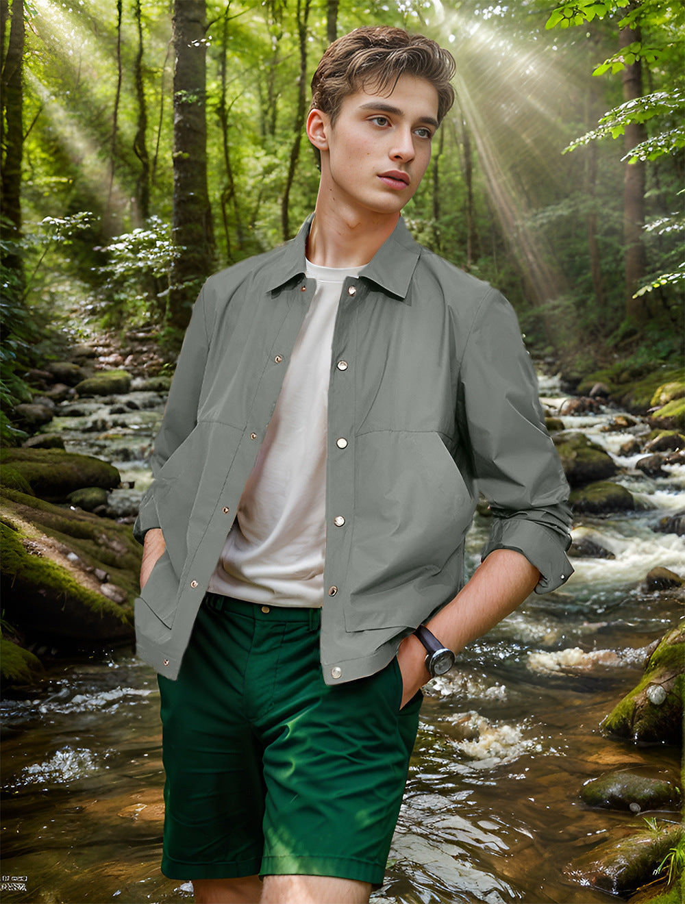 Street-Wave Men's Lightweight Outdoor Jacket Breathable Comfort For Active Adventurers