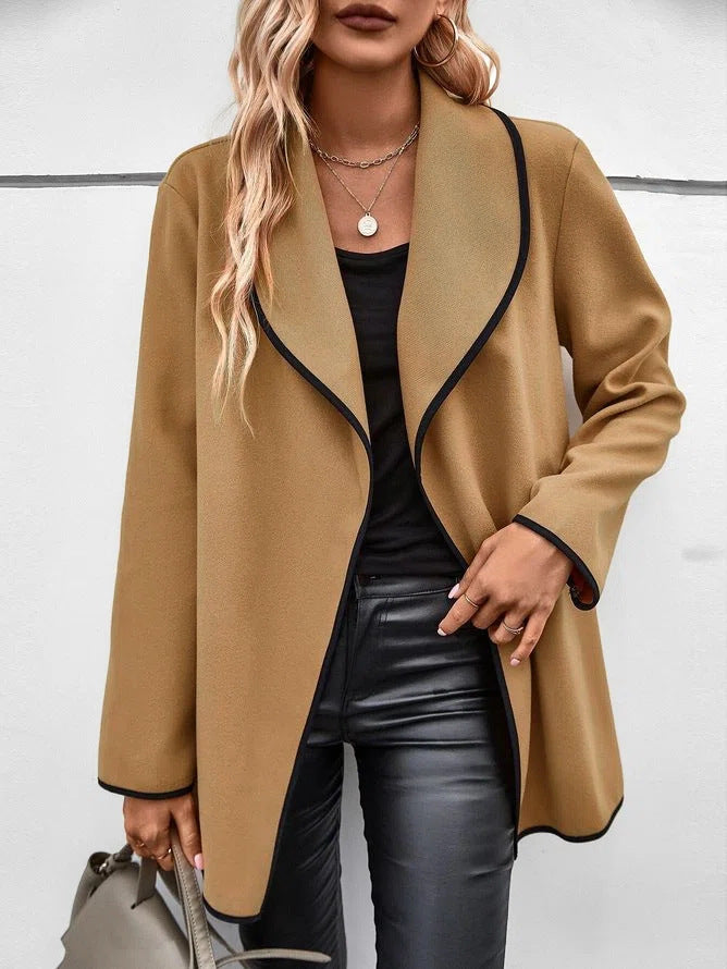 Streetwave Brown Wool Knit Jacket With Notch Lapel For Cozy Winter Style Lovers Worldwide