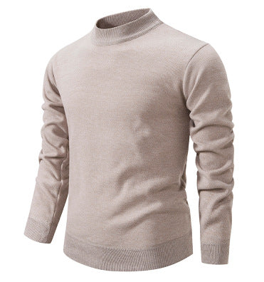 Men's Premium Knit Pullover With Modern Stand Collar By Street-wave For Everyday Style And Warmth