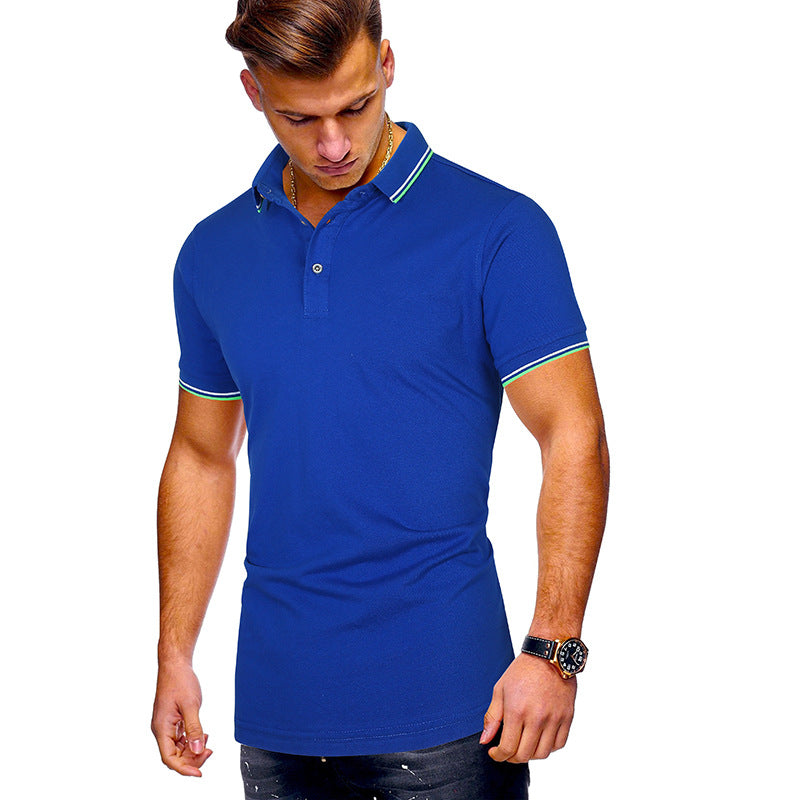 Men's Polo Shirt Breathable Cotton with Modern Accents by Streetwave, Casual Everyday Wear