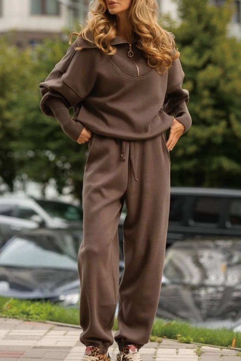Street-wave Women's Cozy Loungewear Set With Hoodie And Elastic Waistband For Everyday Comfort