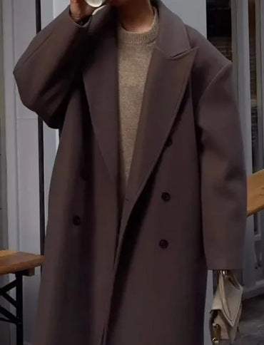 Oversized Designer Coat By Streetwave For Women With Double Breasted Front And Soft Lining