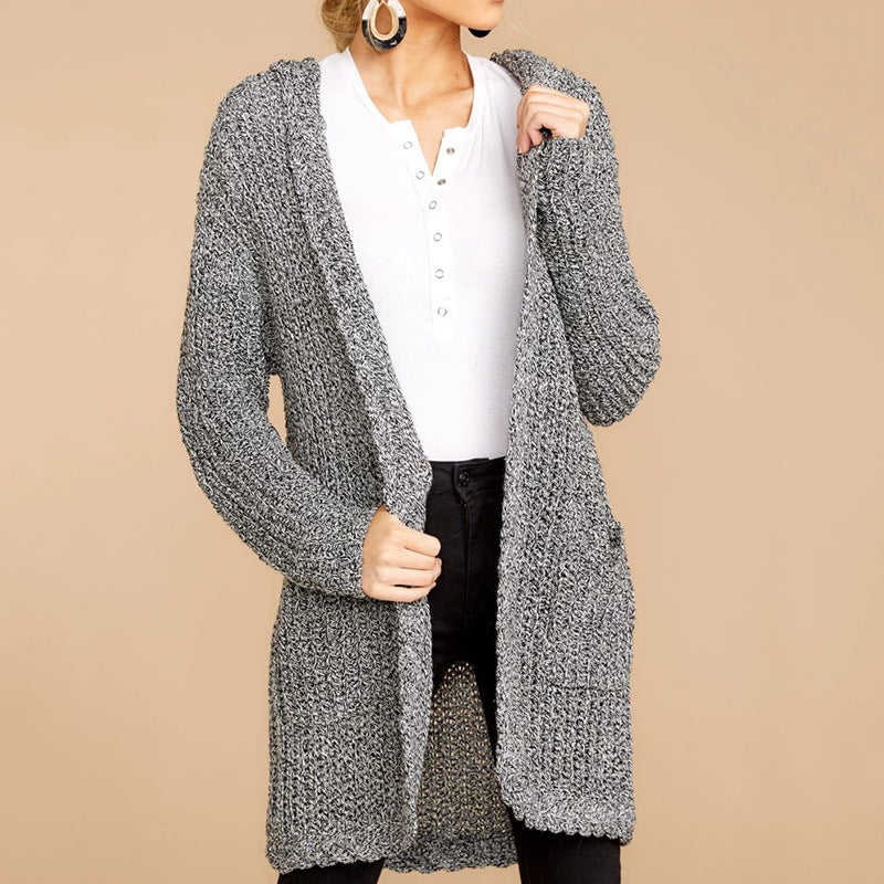 Street-wave Women's Knit Cardigan Open Front Relaxed Fit Cozy Layering Essential