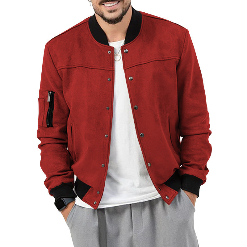 Mens Bomber Jacket Streetwave Casual Style With Practical Pockets For Everyday Wear
