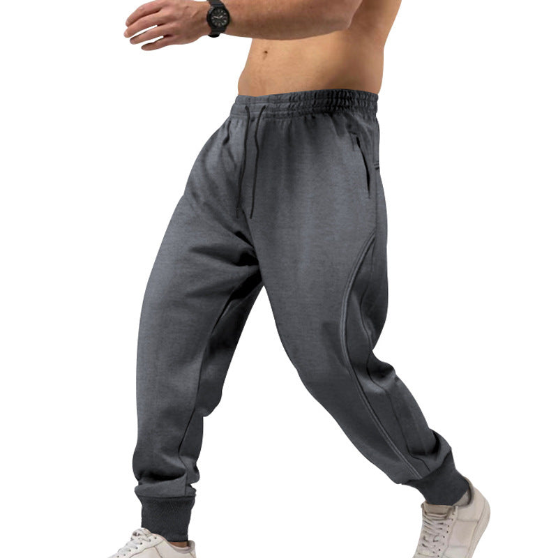 Street-Wave Men Jogging Pants With Elastic Waistband And Pockets Breathable Moisture-Wicking