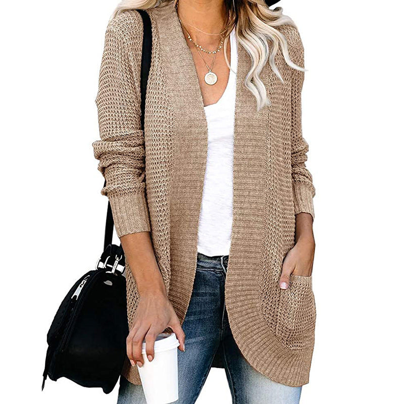 Streetwave Women's Knit Cardigan With Pockets Open Front For Cozy Everyday Style