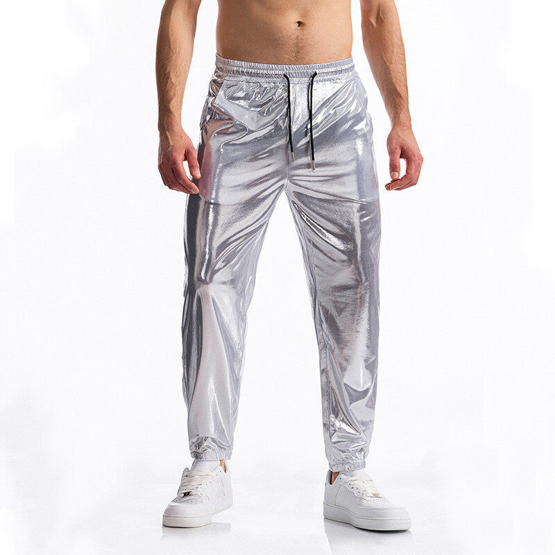 Street-Wave Men's Metallic Leisure Jacket Shiny Finish Premium Streetwear For Modern Men