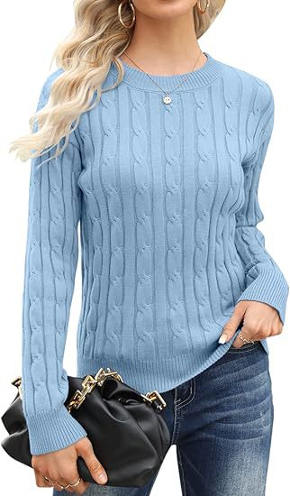Street-Wave Women's Cable Knit Sweater Soft Cotton Blend For Comfortable Everyday Wear Timeless Chic Pullover
