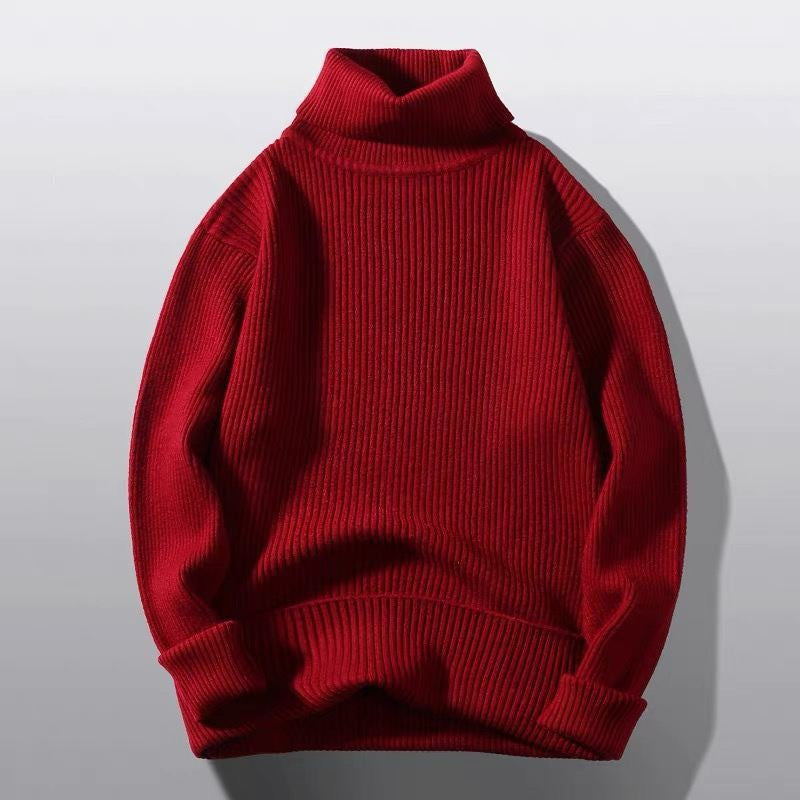 Street-Wave Women's Soft Ribbed Turtleneck Knit Sweater For Cozy Everyday Warmth And Comfort