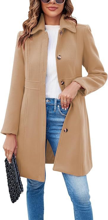 Street-Wave Women's Wool Coat With Classic Cut And Functional Details For Modern Women