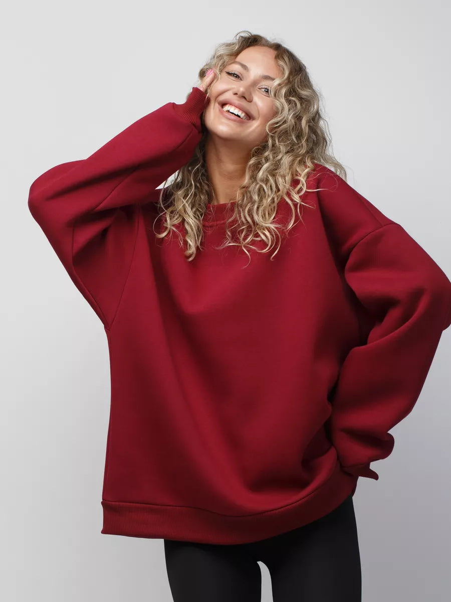 Street-Wave Women's Oversized Comfort Sweatshirt Soft Breathable Cozy Fit for Casual and Active Days