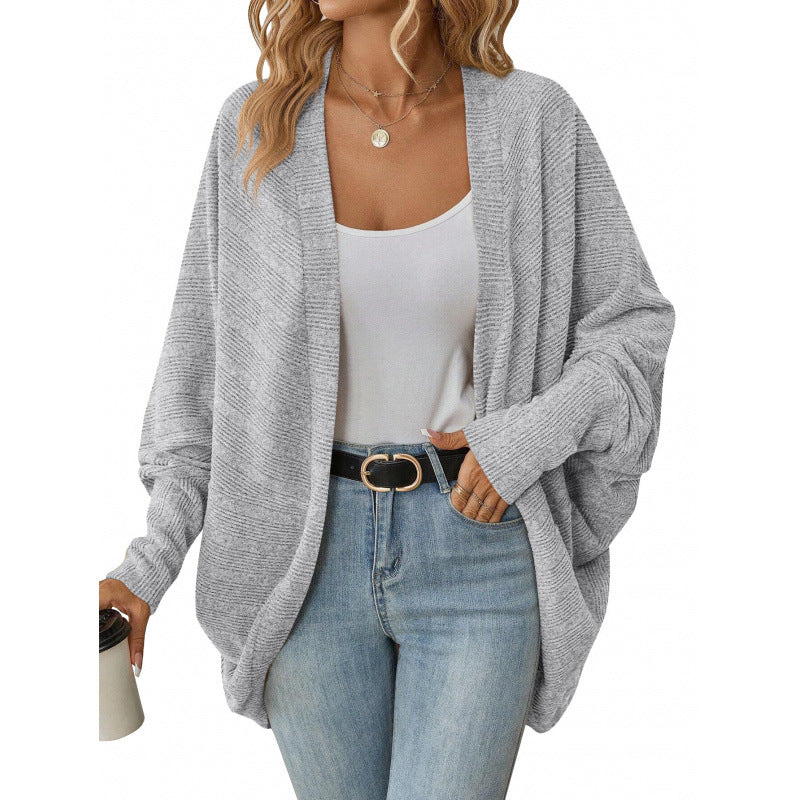 Street Wave Oversized Knit Cardigan For Women Cozy Soft Knit Sweater Jacket Perfect For Casual Everyday Layering