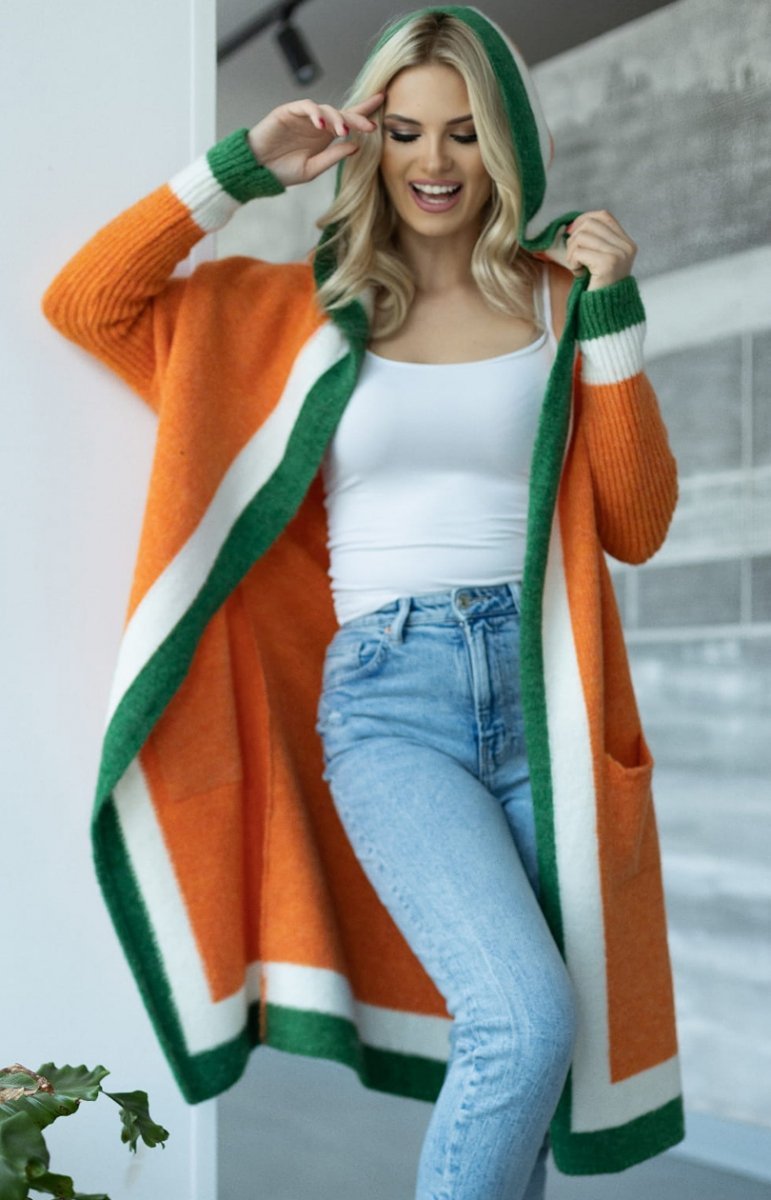 Streetwave Knit Coat Plus Size Women Oversized Wool With Long Sleeves Wide Collar Pockets
