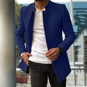 Street-wave Asymmetric Blazer For Men Modern Fit With Versatile Street-Style Edge For Modern Men