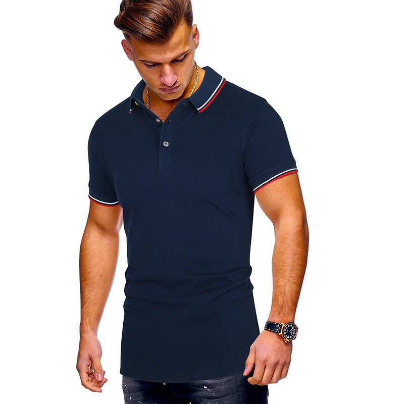 Men's Polo Shirt Breathable Cotton with Modern Accents by Streetwave, Casual Everyday Wear