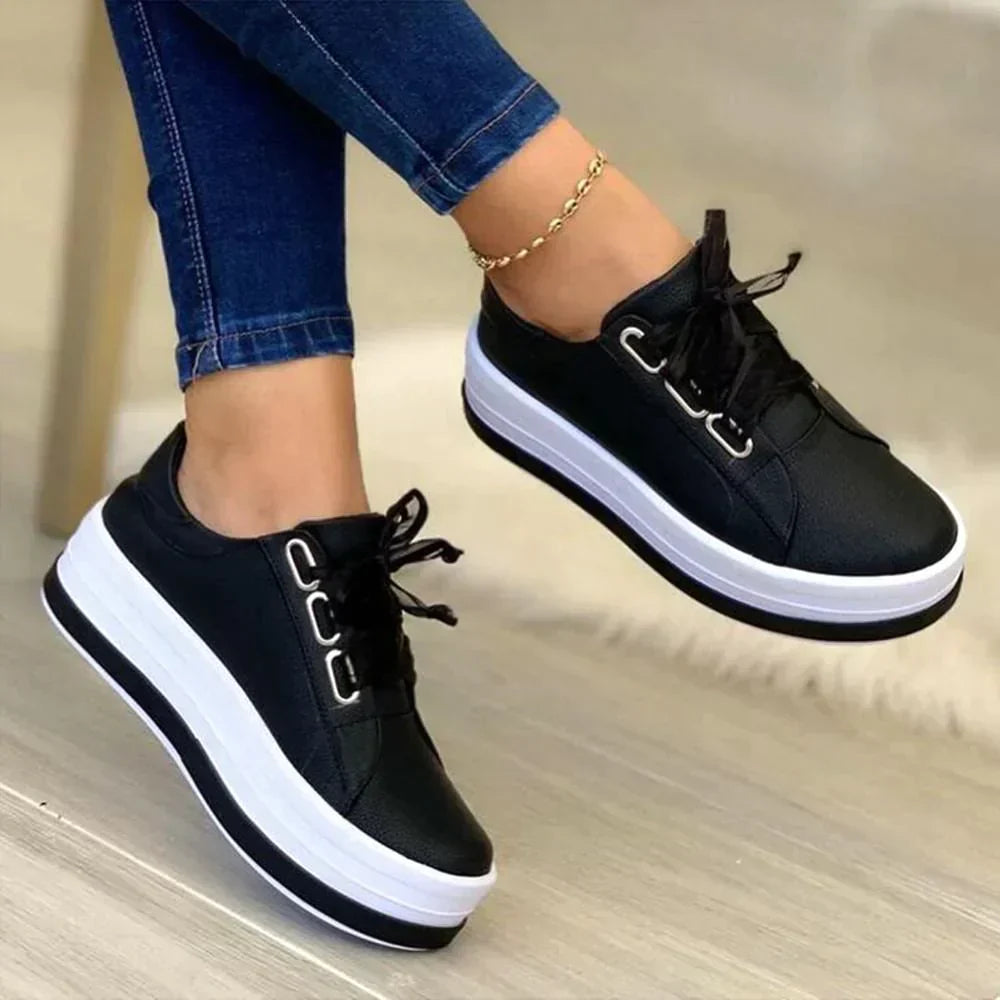 StreetWave Womens Orthopedic Platform Sneakers For All Day Comfort Style And Support
