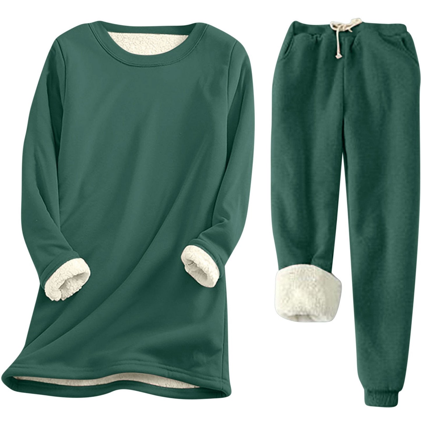Street-Wave Women's Loungewear Set With Fleece-Lined Interior For Cozy Comfort And Everyday Lounging