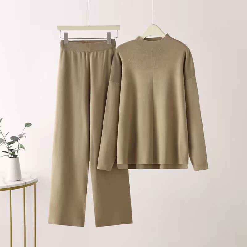 Street Wave Women Elegant Long Sleeve Top And Palazzo Pants Set For Any Occasion Perfect For Day Or Evening
